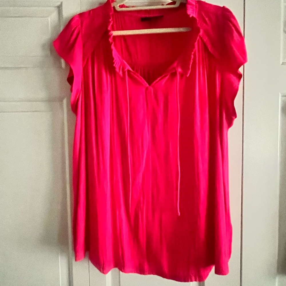 Lane Bryant Vibrant Pink Blouse
